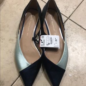 New Zara Flat Shoes color block Sz35